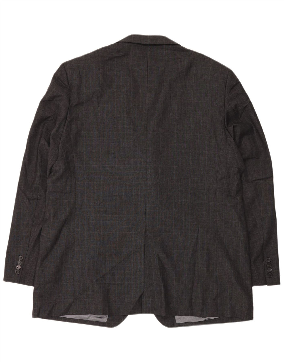 Marks & Spencer Herren-Blazer, lang, mit 3 Knöpfen, UK 48, 2XL, grau kariert