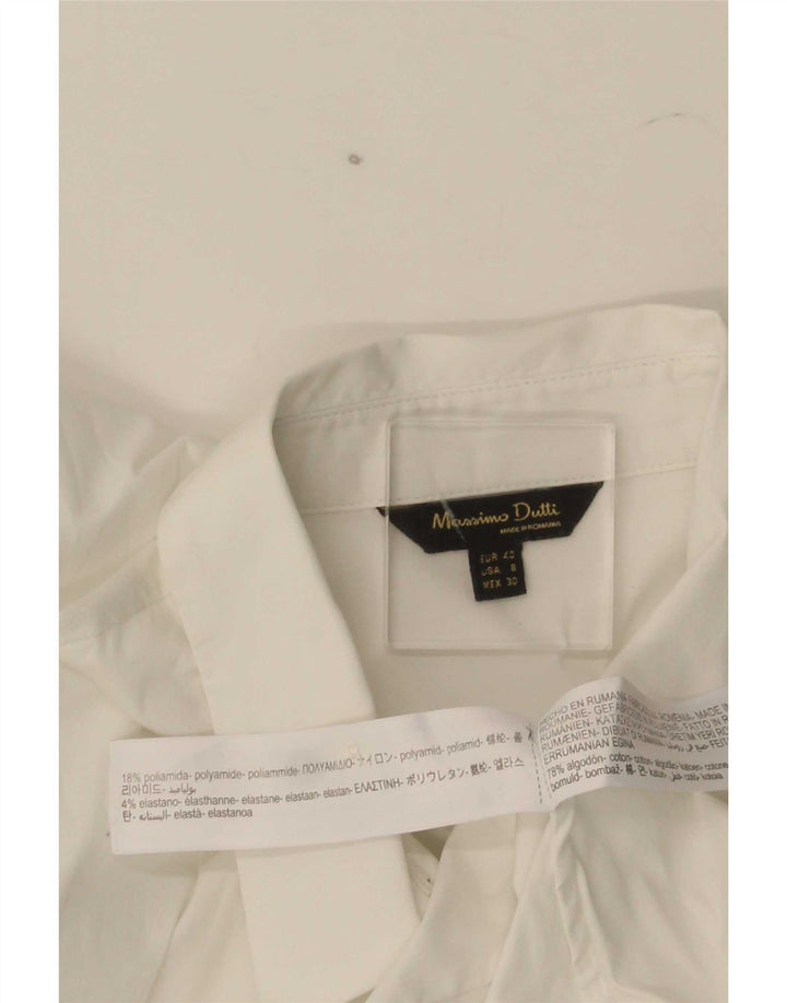 Massimo Dutti Damen-Hemd, EU 40, mittelweiße Baumwolle