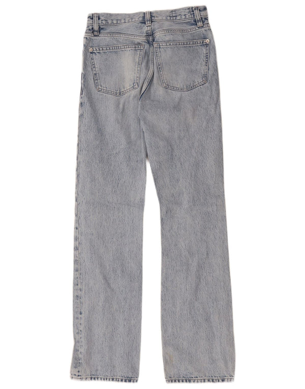 Massimo Dutti Damen Straight Jeans EU 34 2XS W24 L31 Blau
