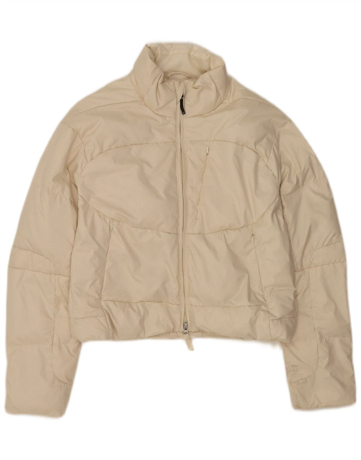 Ralph Lauren Damen Crop Wattierte Jacke UK 14 Medium Off White Polyester