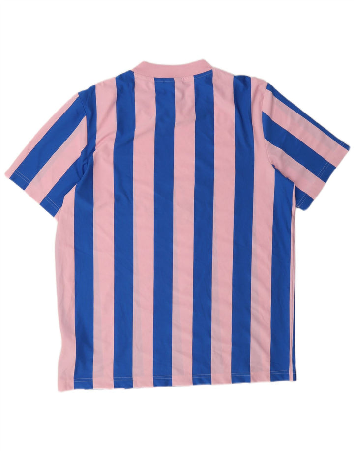 Adidas Herren Grafik-T-Shirt-Oberteil Mittelrosa gestreift aus Polyester