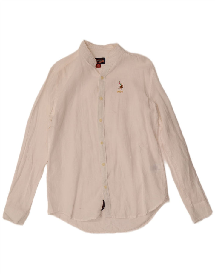 U.S. Polo Assn. Herrenhemd Größe 39 Kleine weiße Baumwolle