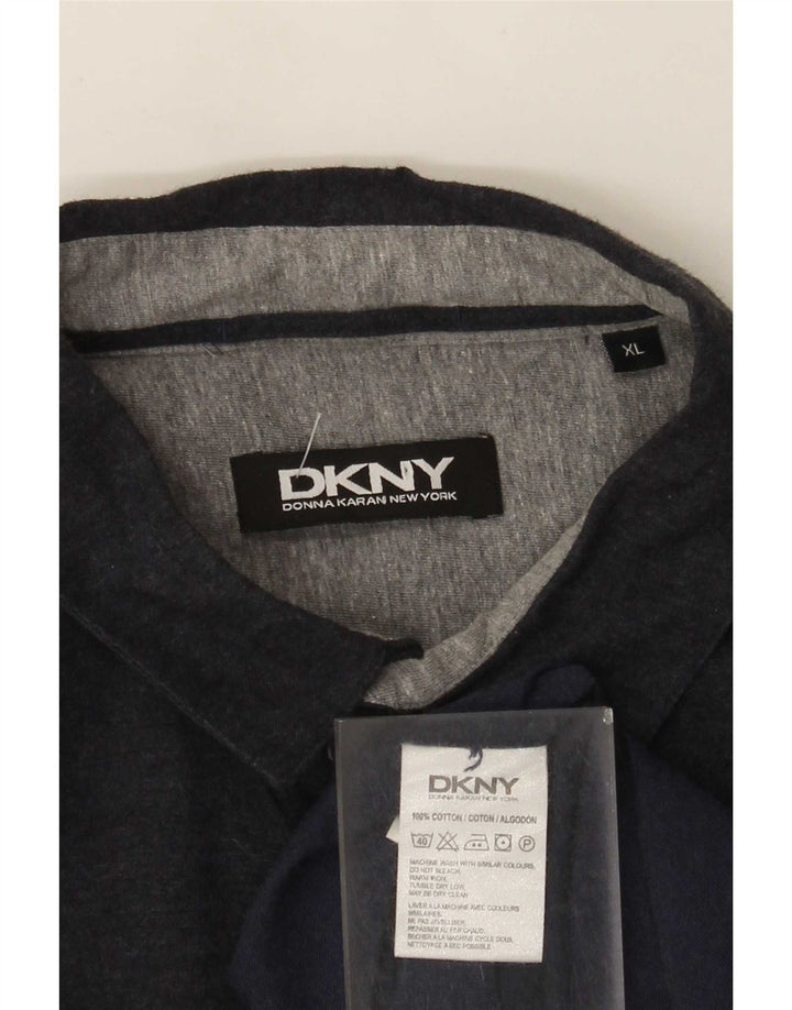 Dkny Herrenhemd XL Marineblau aus Baumwolle