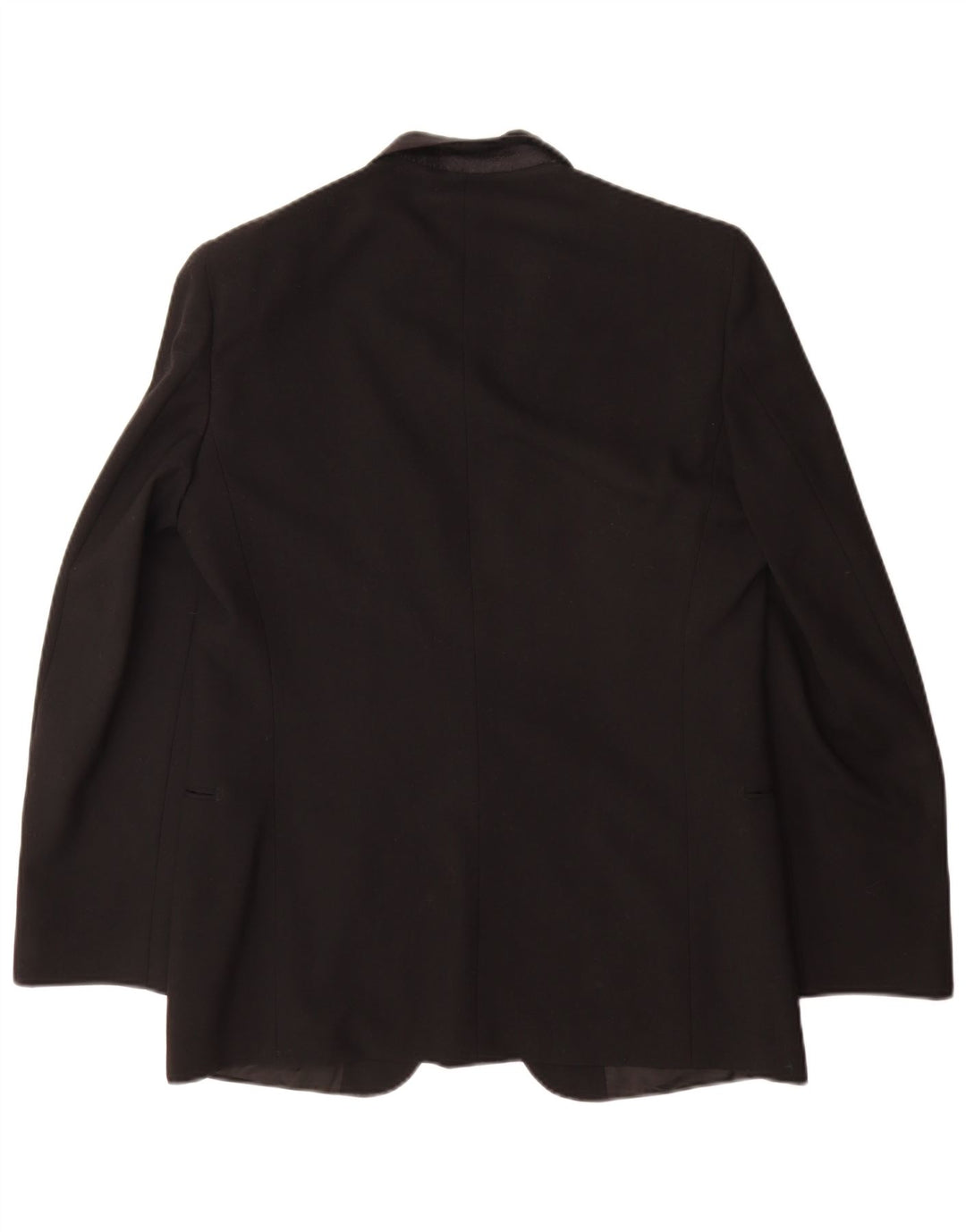 Sergio Valentino Herren-Blazer mit 1 Knopf, IT 50, große schwarze Schurwolle