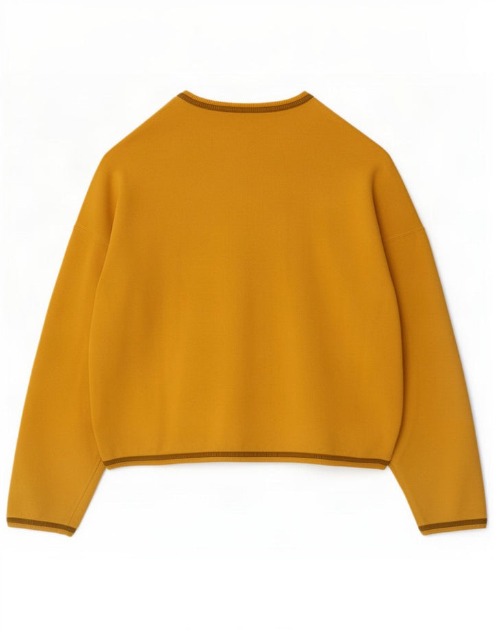 Stefanel Damen-Sweatshirt mit Grafik-Übergröße, Gr. 14, Mittelgelb