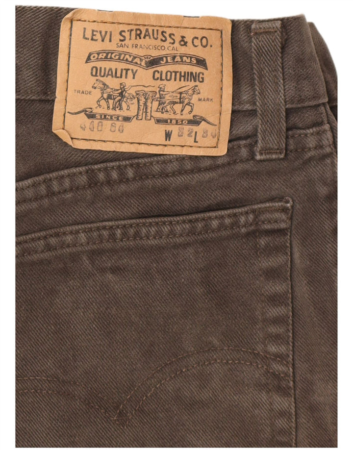LEVI'S Herren Straight Jeans W32 L34 Graue Baumwolle