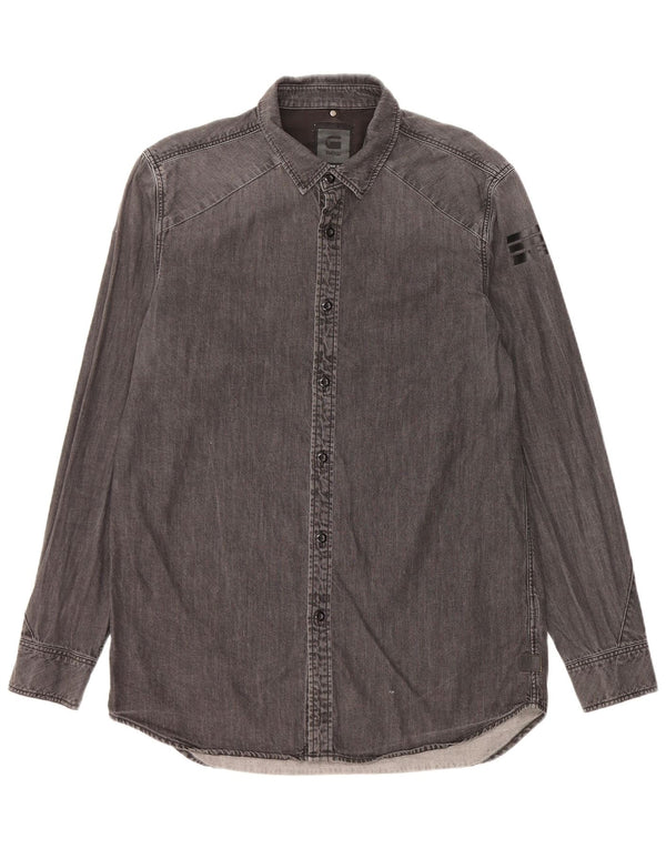 G-Star Herren-Jeanshemd, große graue Baumwolle