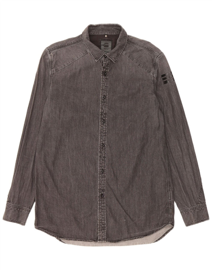 G-Star Herren-Jeanshemd, große graue Baumwolle