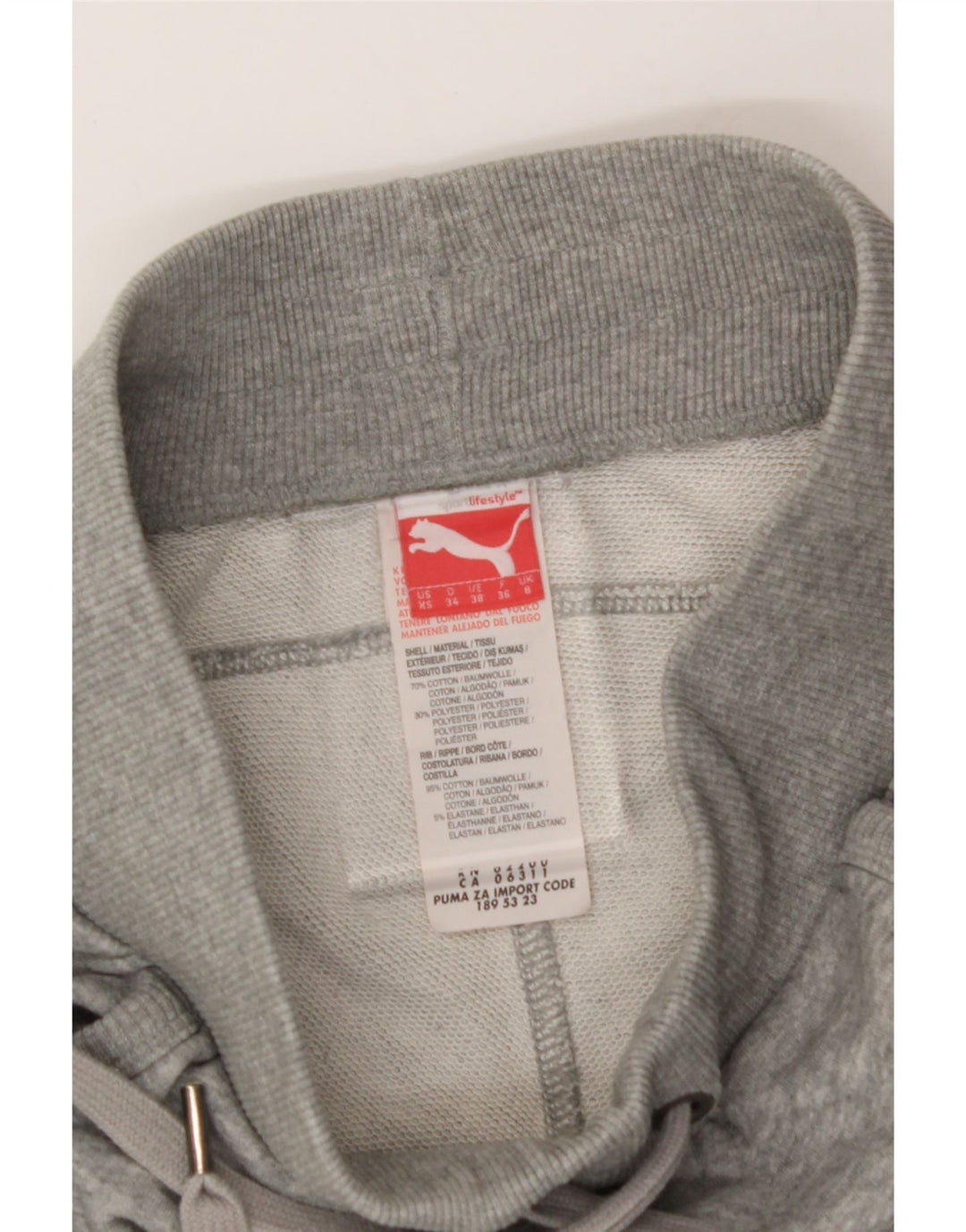 PUMA Womens Capri Tracksuit Trousers UK 8 Small Grey Cotton Vintage Puma and Second-Hand Puma from Messina Hembry 