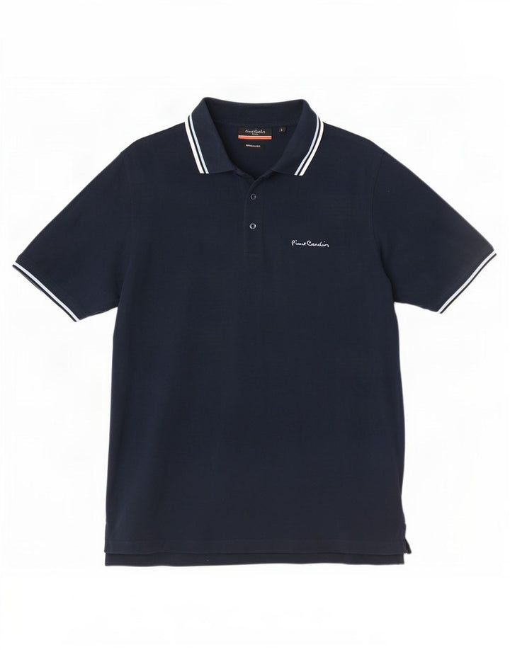 Pierre Cardin Herren-Poloshirt mit normaler Passform, groß, Marineblau gestreift