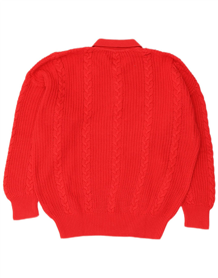 Vintage Herren Rollkragenpullover Pullover Große rote Baumwolle