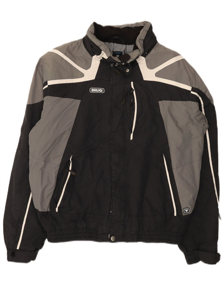 Brugi Herren-Skijacke XL, Schwarz, Farbblock