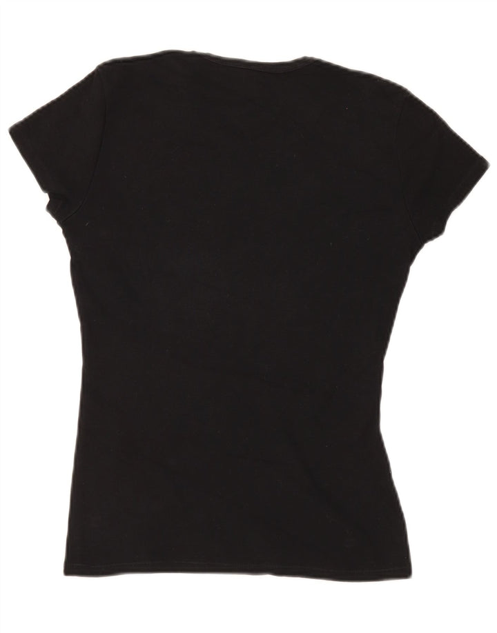 BENETTON Damen-T-Shirt mit Grafik, Gr. 8, Schwarz