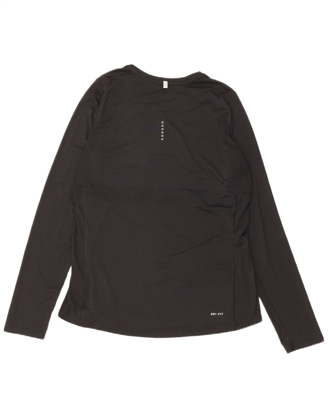 Nike Damen Dri Fit Top Langarm UK 14 Large Schwarz
