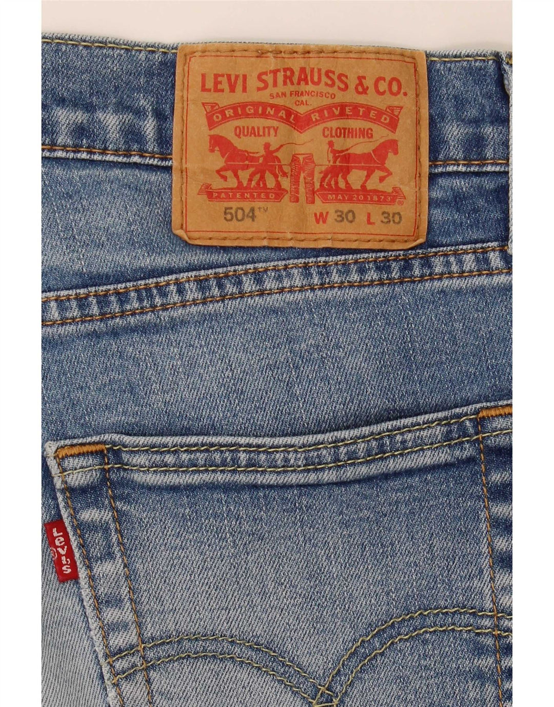 Levi's Herren 504 Denim Shorts W30 Mittelblau