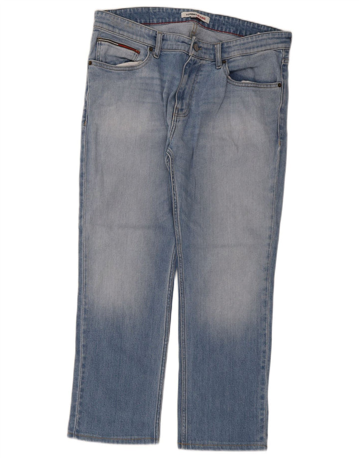 Tommy Hilfiger Herren Regular Straight Jeans W34 L27 Blaue Baumwolle