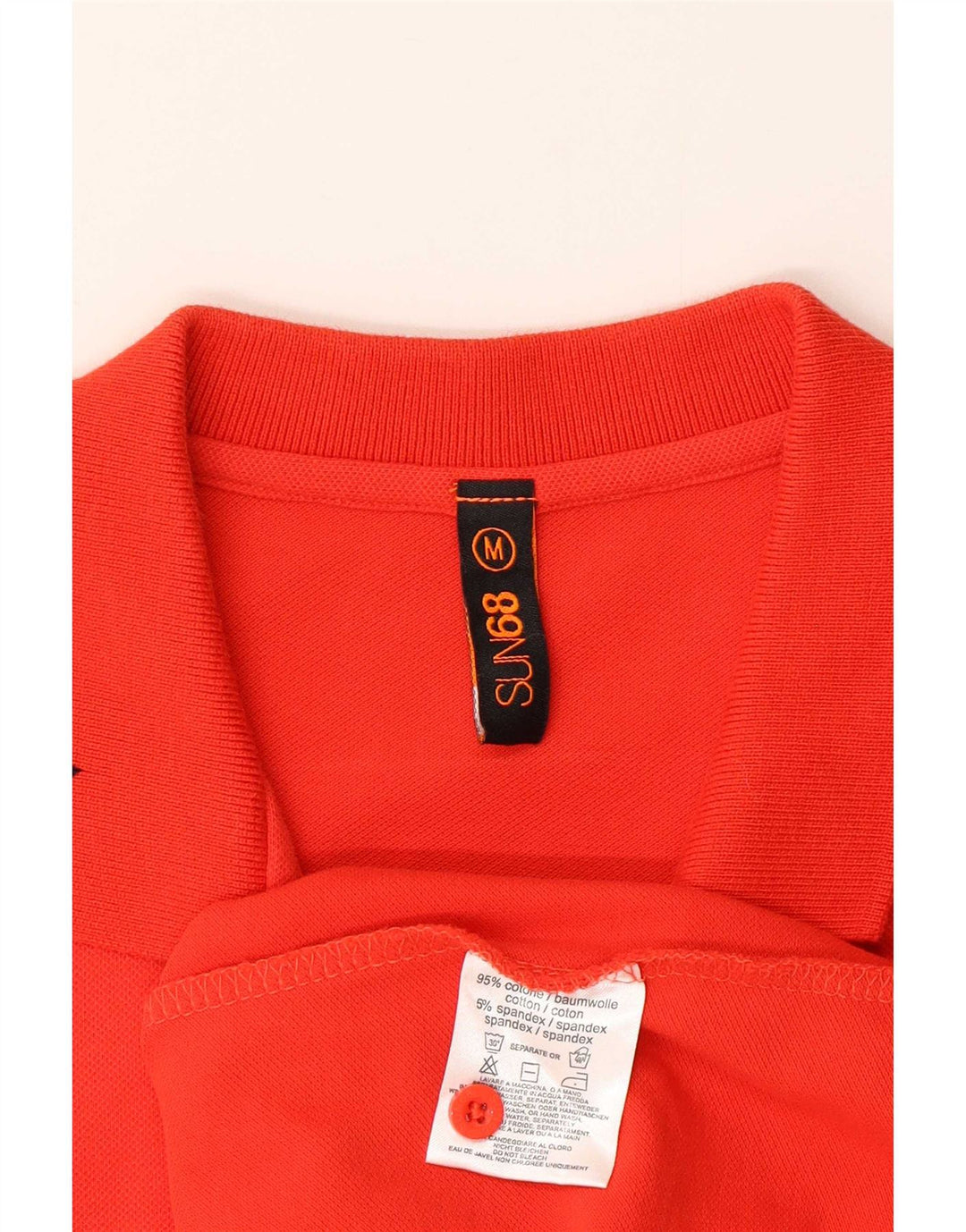 Sun68 Damen Polokleid UK 12 Mittelrote Baumwolle