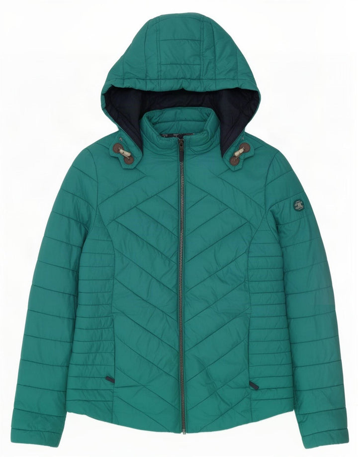 Barbour Damen Steppjacke mit Kapuze, UK 14, Mittelblau, Polyamid