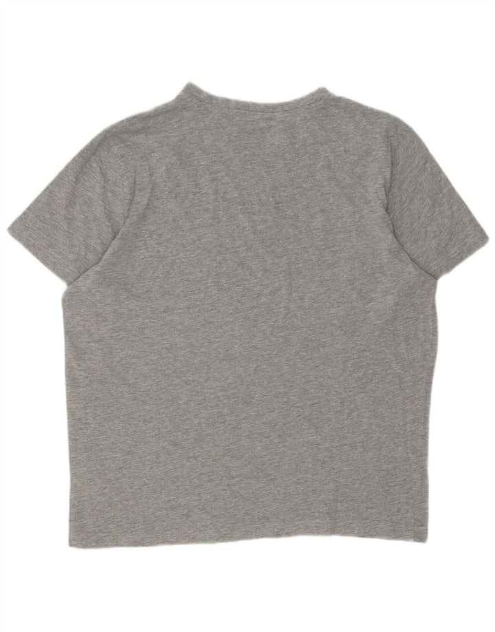Kappa Herren T-Shirt Top Large Grau Baumwolle