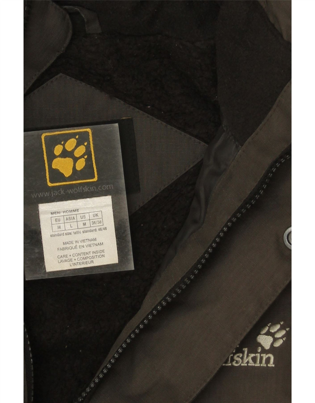 Jack Wolfskin Herren Sherpa Parka mit Kapuze, UK 36/38, Mittelgrau