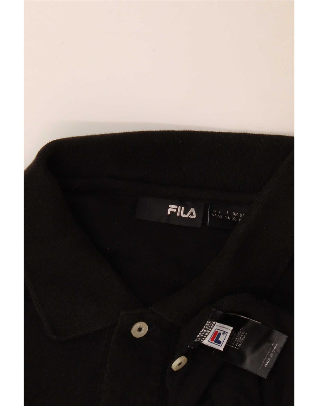 Fila Herren Poloshirt XL Schwarz Baumwolle