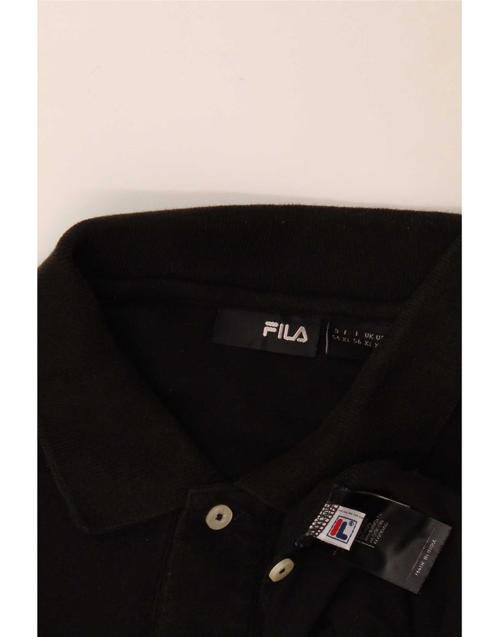 Fila Herren Poloshirt XL Schwarz Baumwolle