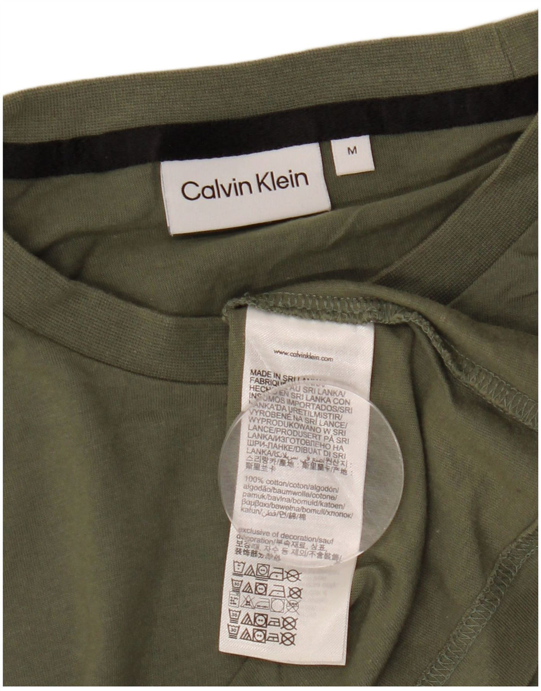 Calvin Klein Herren-T-Shirt mit Grafik, mittlere Khaki-Baumwolle