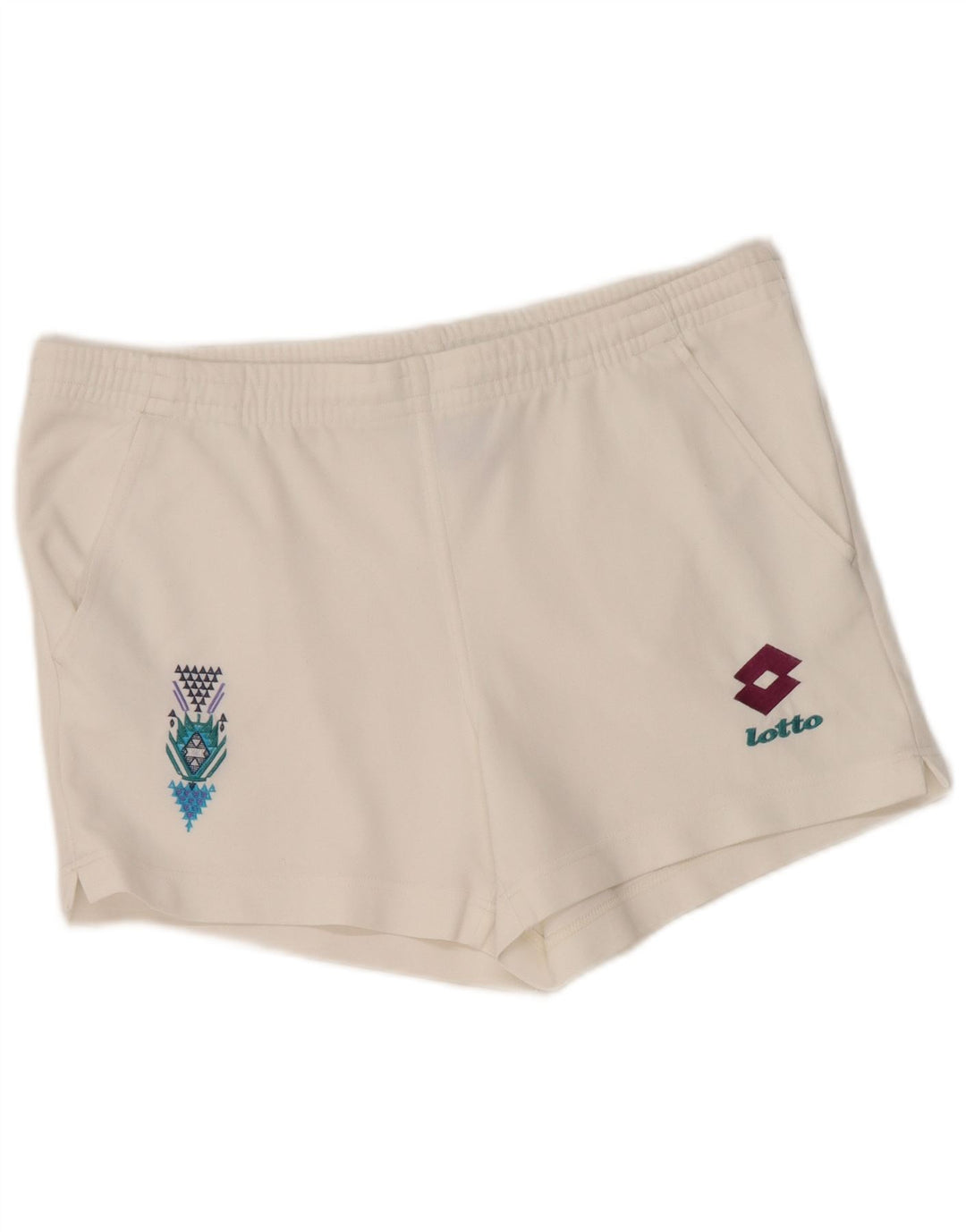 Lotto Herren-Sportshorts mit Grafik, groß, aus weißem Polyester