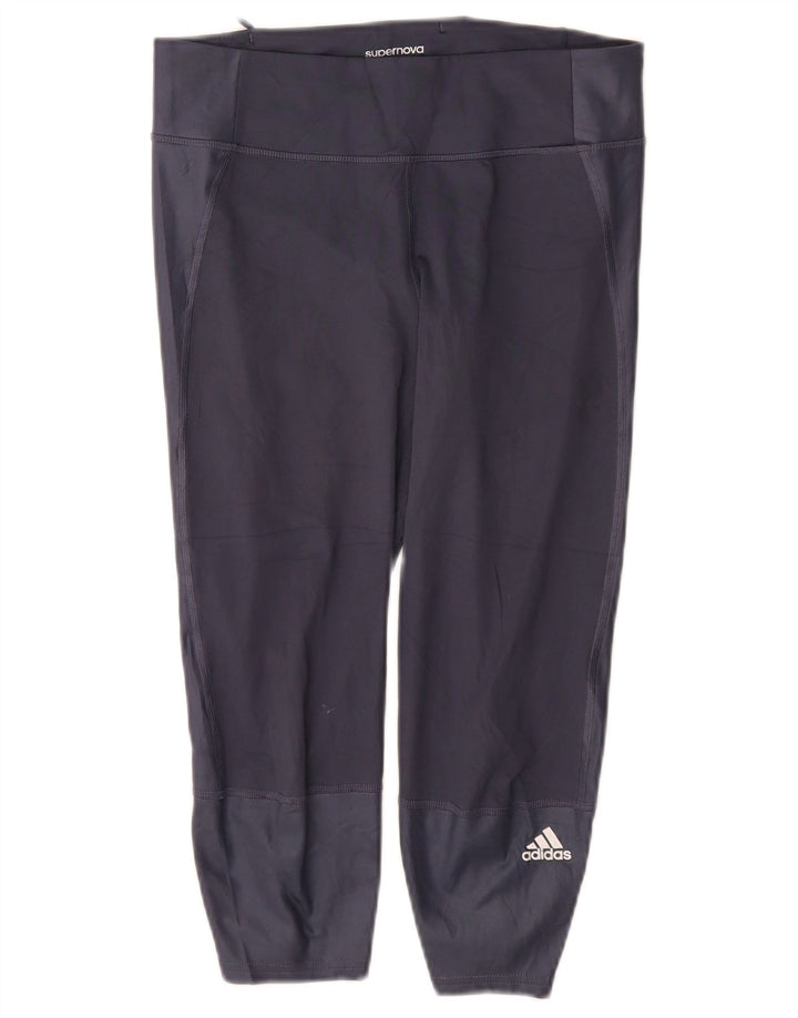 Adidas Damen Supernova Capri Leggings UK 8/10 Small Marineblau Polyester