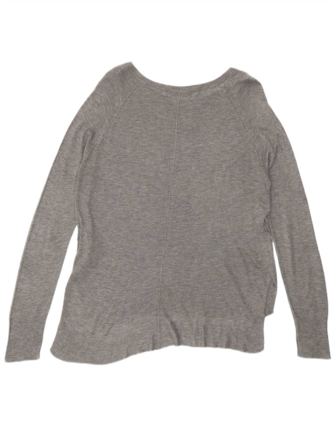Zara Damen-Pullover mit U-Boot-Ausschnitt, UK 14, mittelgraue Viskose