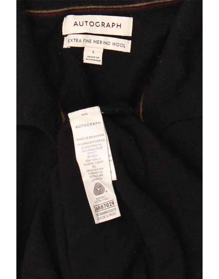 Marks & Spencer Herren Autograph Rollkragenpullover, Pullover, Größe L, Schwarz