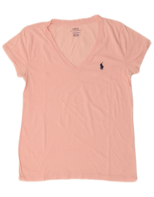 Polo Ralph Lauren Damen T-Shirt Top UK 10 Small Rosa Baumwolle