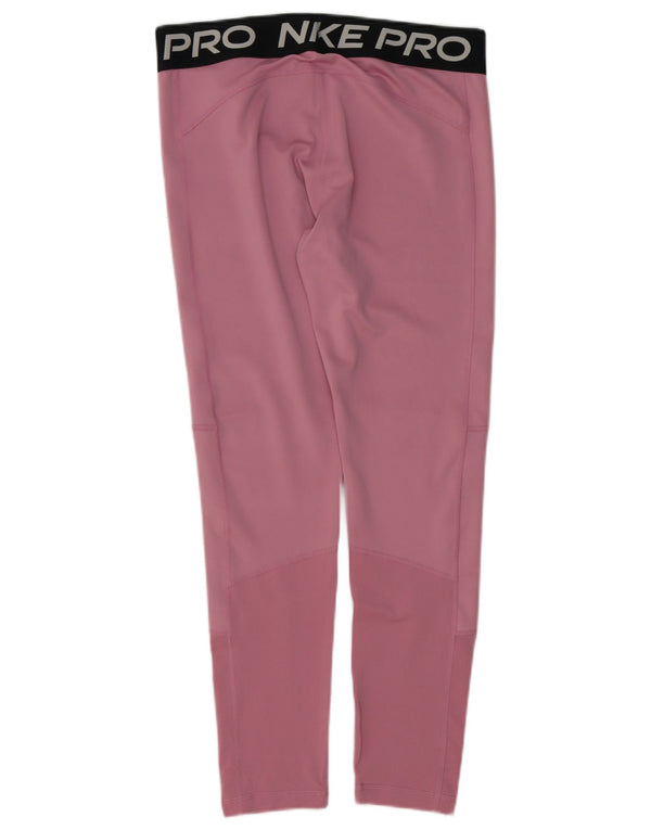 Nike Damen Dri Fit Graphic Leggings UK 18 XL Rosa Polyester