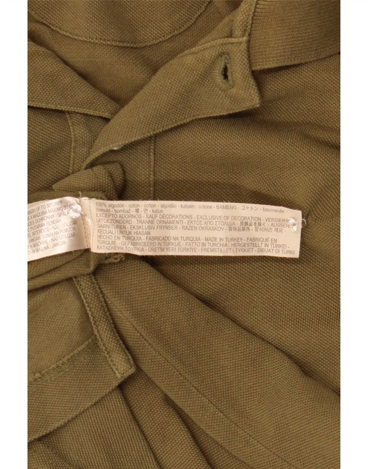 Massimo Dutti Herren Poloshirt Small Khaki Baumwolle