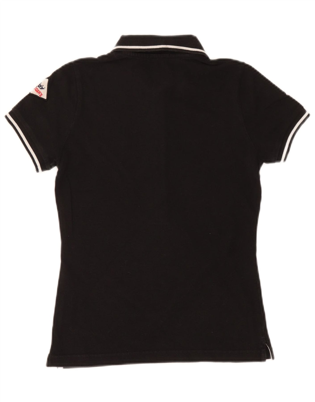 Roy Rogers Damen Poloshirt UK 12 Mittelschwarze Baumwolle