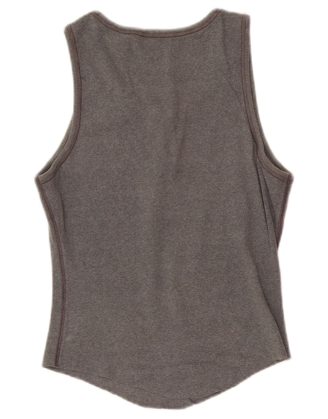 Gap Damen Crop Vest Top UK 14 Large Graue Baumwolle
