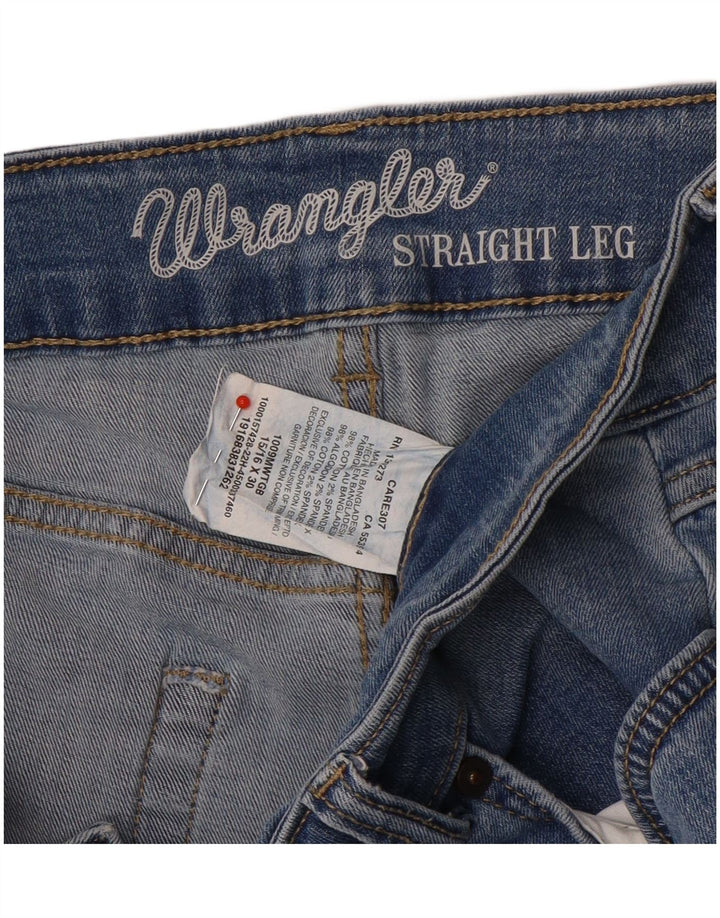 Wrangler Damen Straight Jeans W32 L30 Blaue Baumwolle