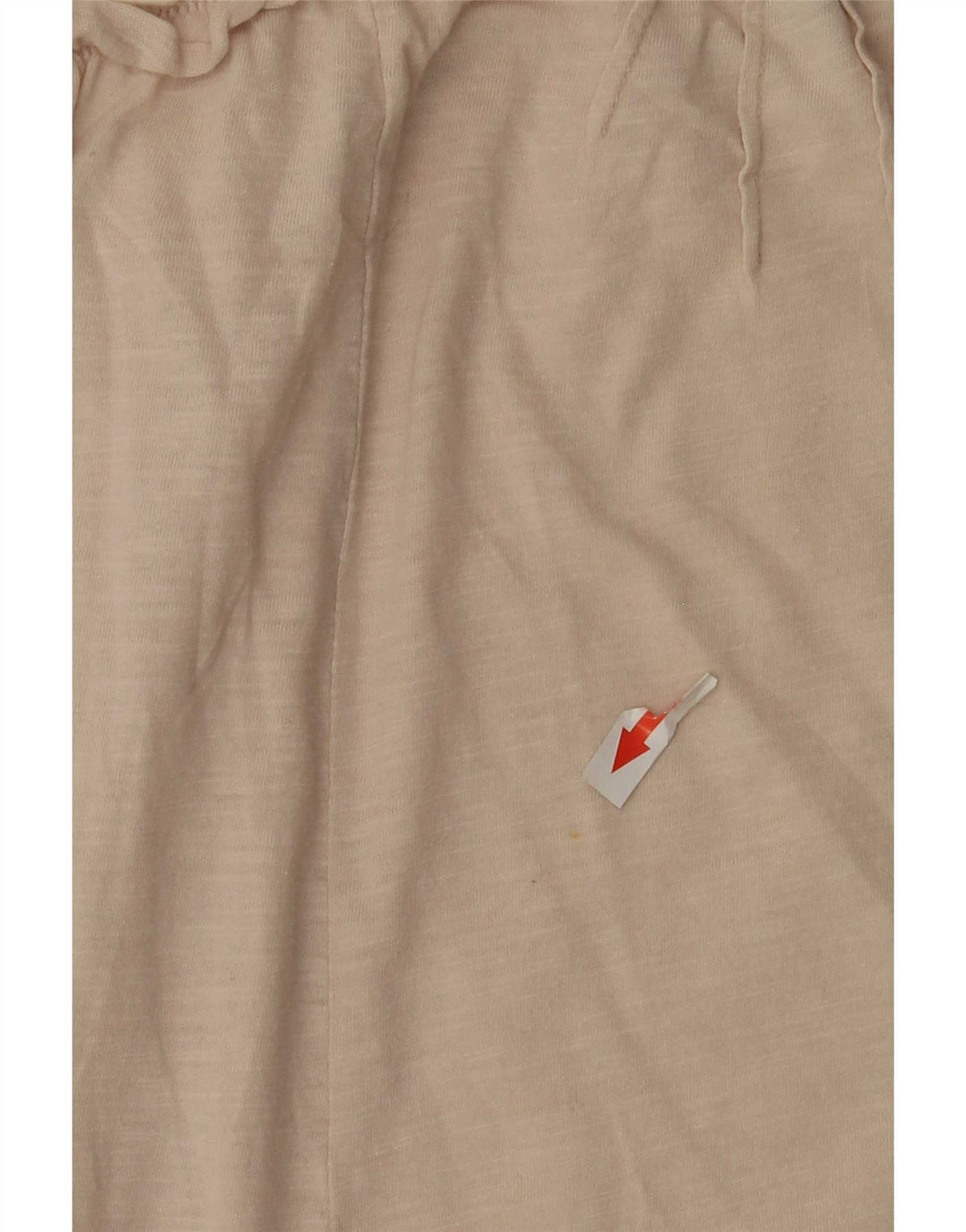 Benetton Damen Crop Trägerloses Top UK 12 Mittelbeige Baumwolle