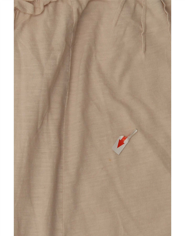 Benetton Damen Crop Trägerloses Top UK 12 Mittelbeige Baumwolle
