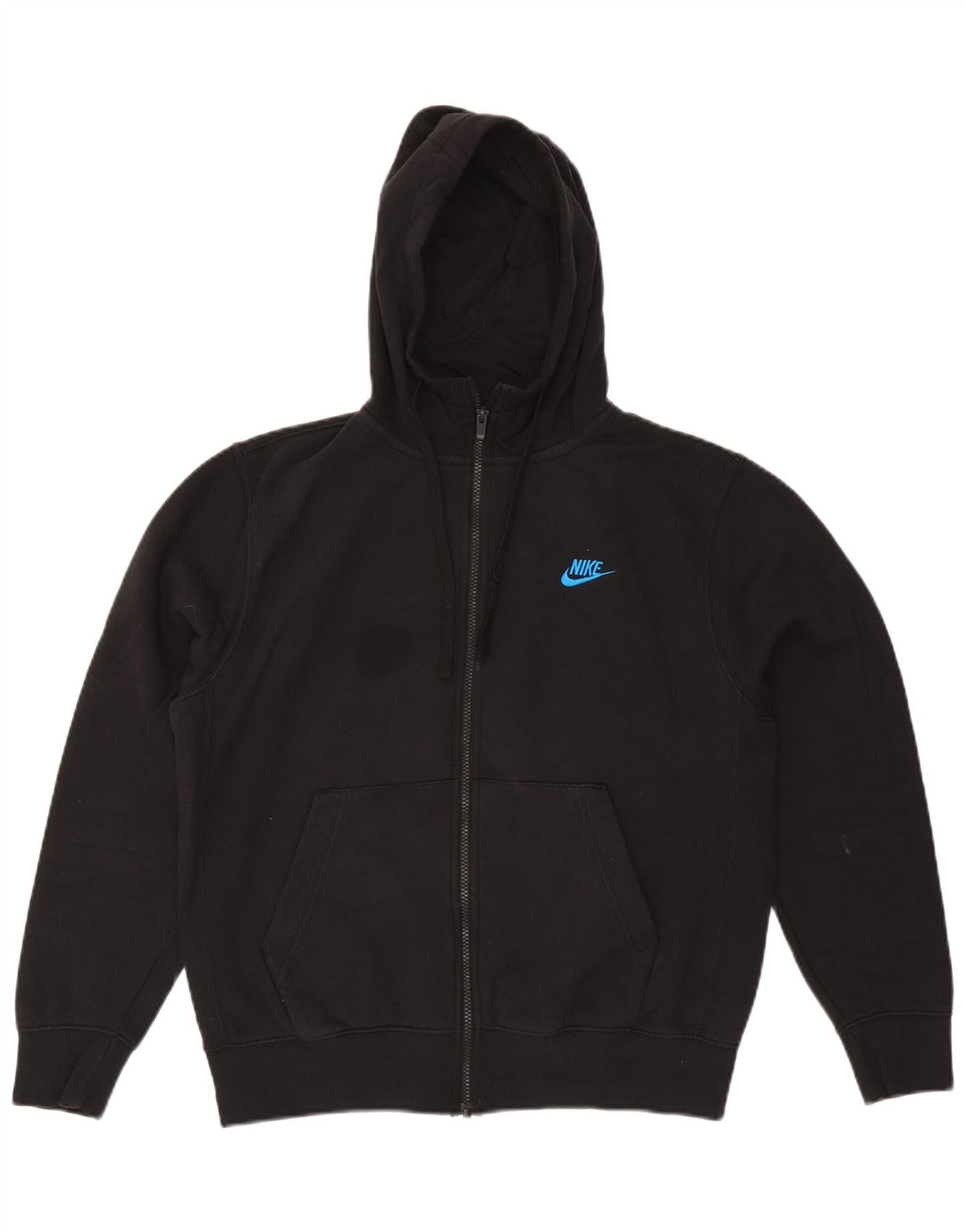 Nike Herren-Kapuzenpullover mit Reißverschluss, mittelschwarz, Baumwolle