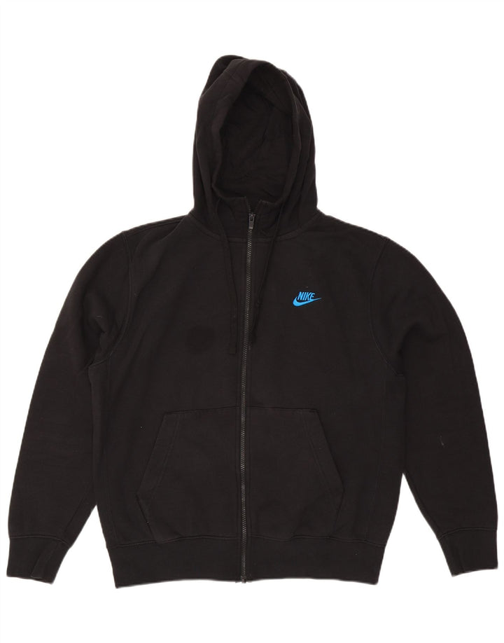 Nike Herren-Kapuzenpullover mit Reißverschluss, mittelschwarz, Baumwolle