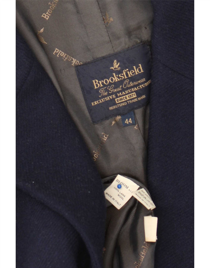 Brooksfield Herren-Blazerjacke mit 3/4-Ärmeln und 2 Knöpfen IT 44 XS Marineblaue Wolle