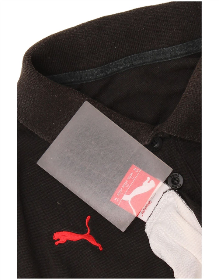 PUMA Herren-Poloshirt, mittelgroß, Schwarz, Farbblock