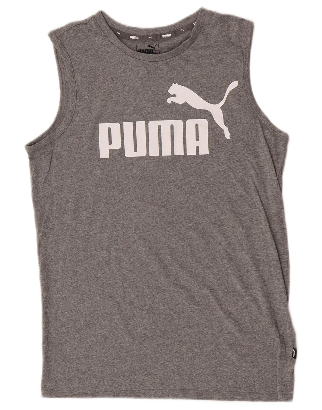 Puma Boys Graphic Vest Top 13-14 Jahre Grau meliert