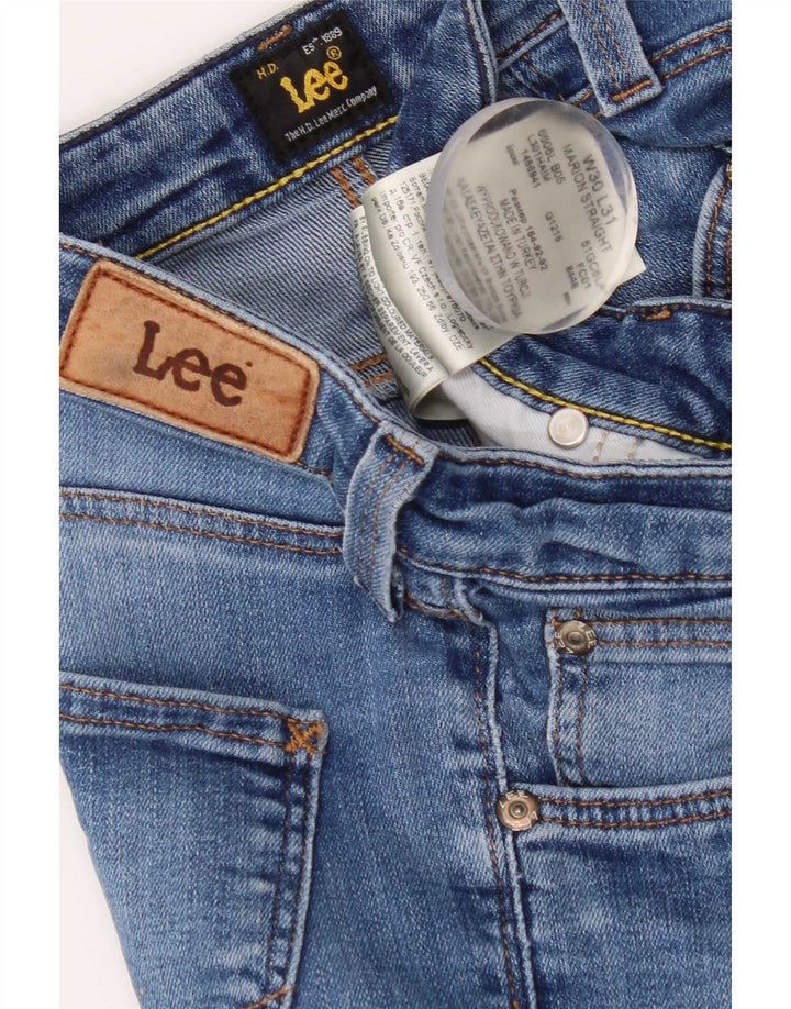 Lee Damen Marion Straight Jeans W30 L31 Blaue Baumwolle