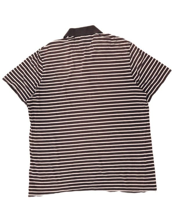 Lacoste Herren-Poloshirt mit normaler Passform, Größe 7 2XL, marineblau, gestreift, Baumwolle