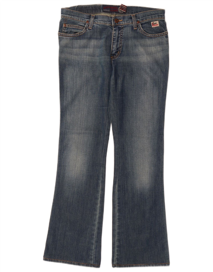 Roy Rogers Damen Bootcut Jeans W32 L30 Blaue Baumwolle