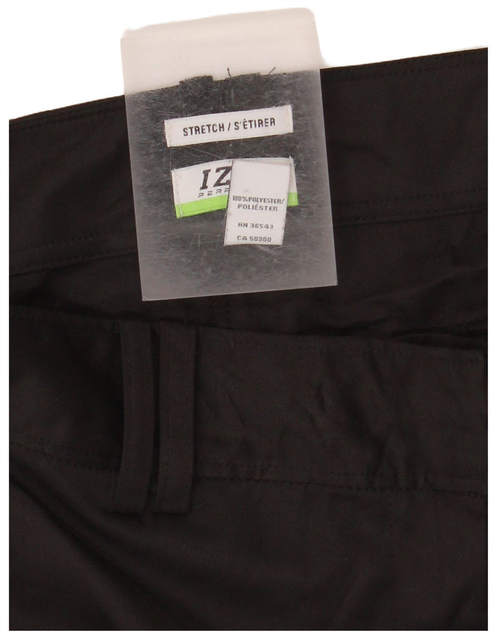 IZOD Gerade Chino-Hose für Damen, US 10, Größe L, W32, L30, Schwarz, Polyester