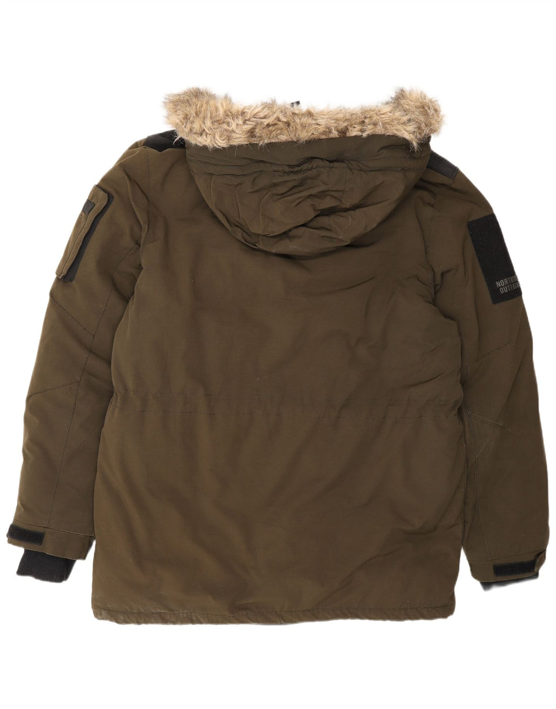 Smog Herren-Parka mit Kapuze, UK 42, XL, Khaki, Polyester