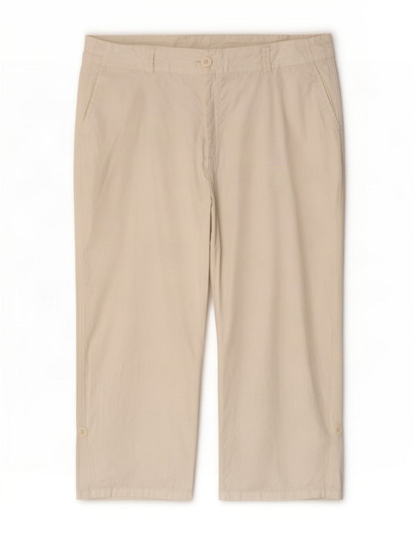 Marks & Spencer Damen gerade Capri-Hose, UK 16, Größe L, W40, L20, Weiß
